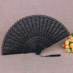 Ladies Lace Fan Elegant Filigree Lightweight Handheld Accessory