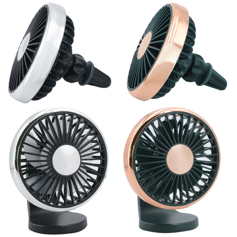 Portable Dashboard Air Circulation Fan 360-Degree Rotation Compact Car Cooling Fan