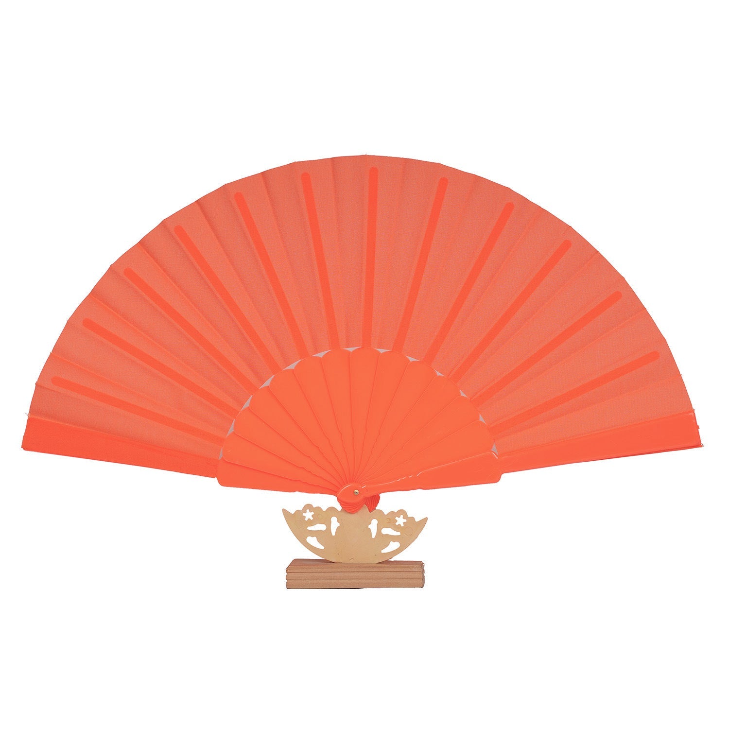Ladies Decorative Fan with Elegant Wooden Handle Lightweight Stylish Accessory