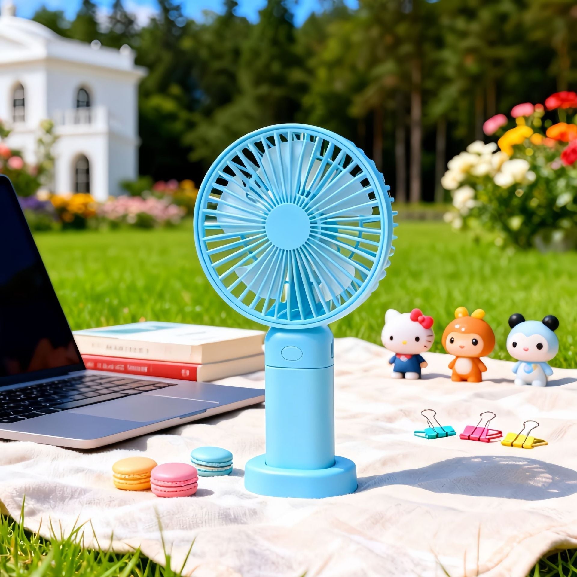 Portable Mini Fan with Flexible Tilt and USB Rechargeable Battery Lightweight Personal Cooling Fan