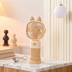 Portable Handheld Fan Lion Design USB Rechargeable Cute Lightweight Personal Fan