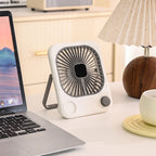 Compact USB Desk Cooling Fan Adjustable Speed Portable Small Desktop Air Circulator
