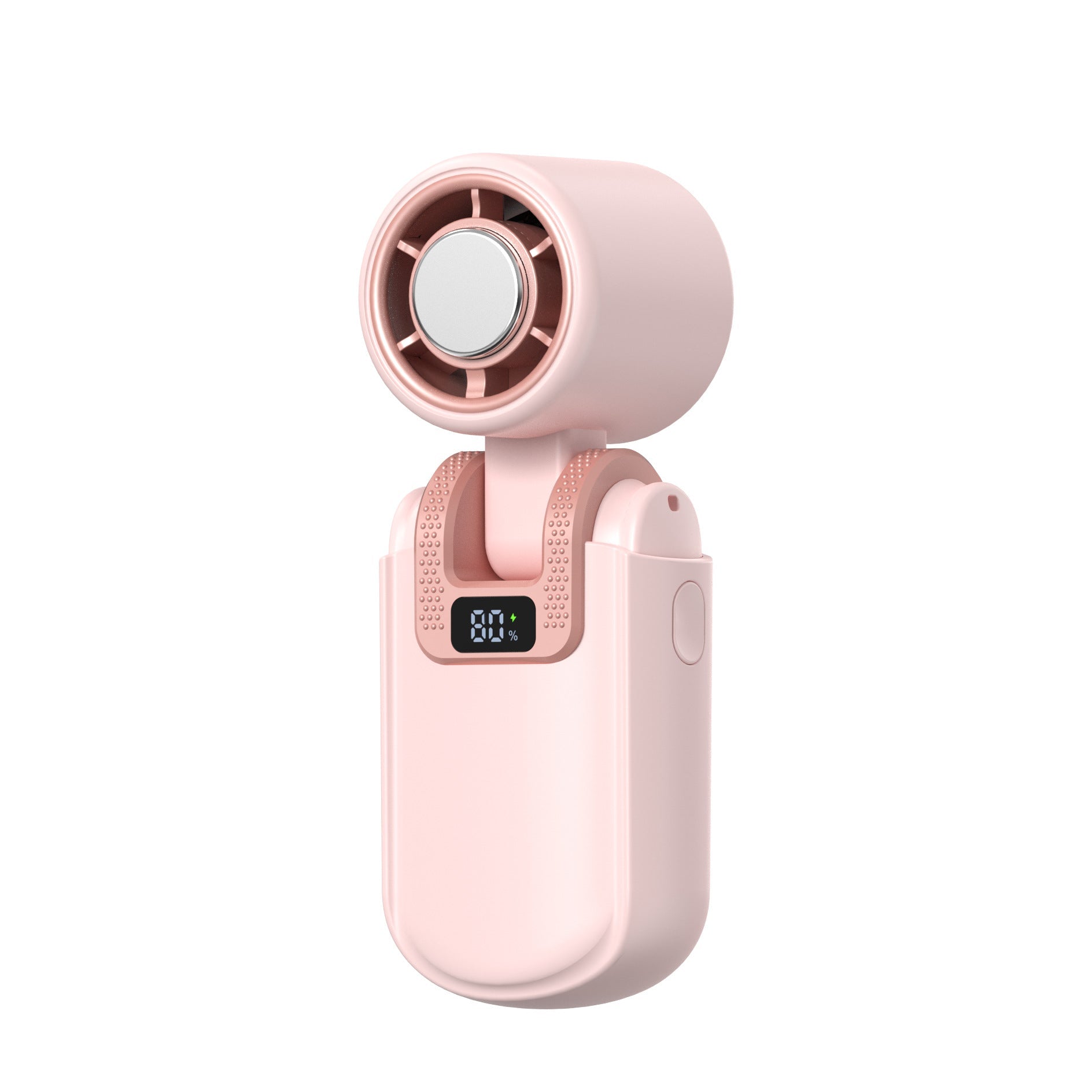 Portable USB Handheld Fan Battery Powered Lightweight with LCD Display Stepless Speed Control
