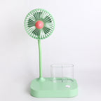 Portable Table Fan with Water Tank and Mist Spray Function Adjustable Tilt Quiet Operation Compact Size