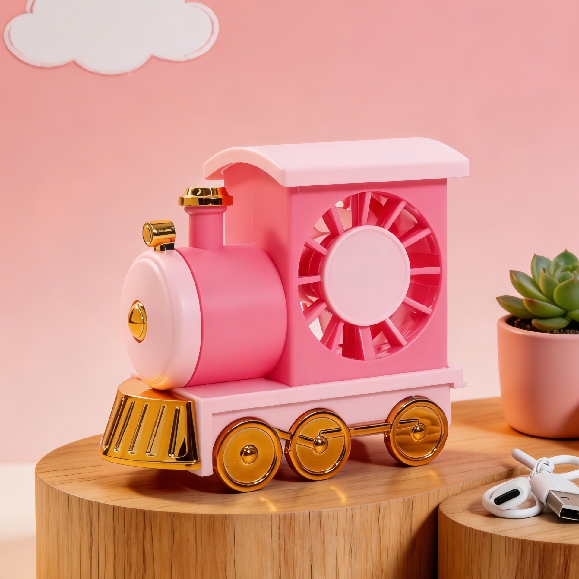 Creative Toy Locomotive Model for Kids Durable Plastic Movable Parts Bright Colors