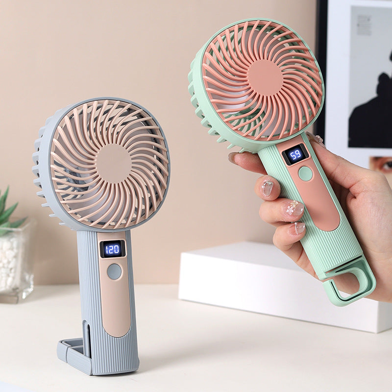 Portable Battery Operated Fan with Variable Speed Control and LED Display