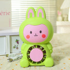 Portable USB Mini Fan Cute Rabbit Design Adjustable Speed Quiet Operation