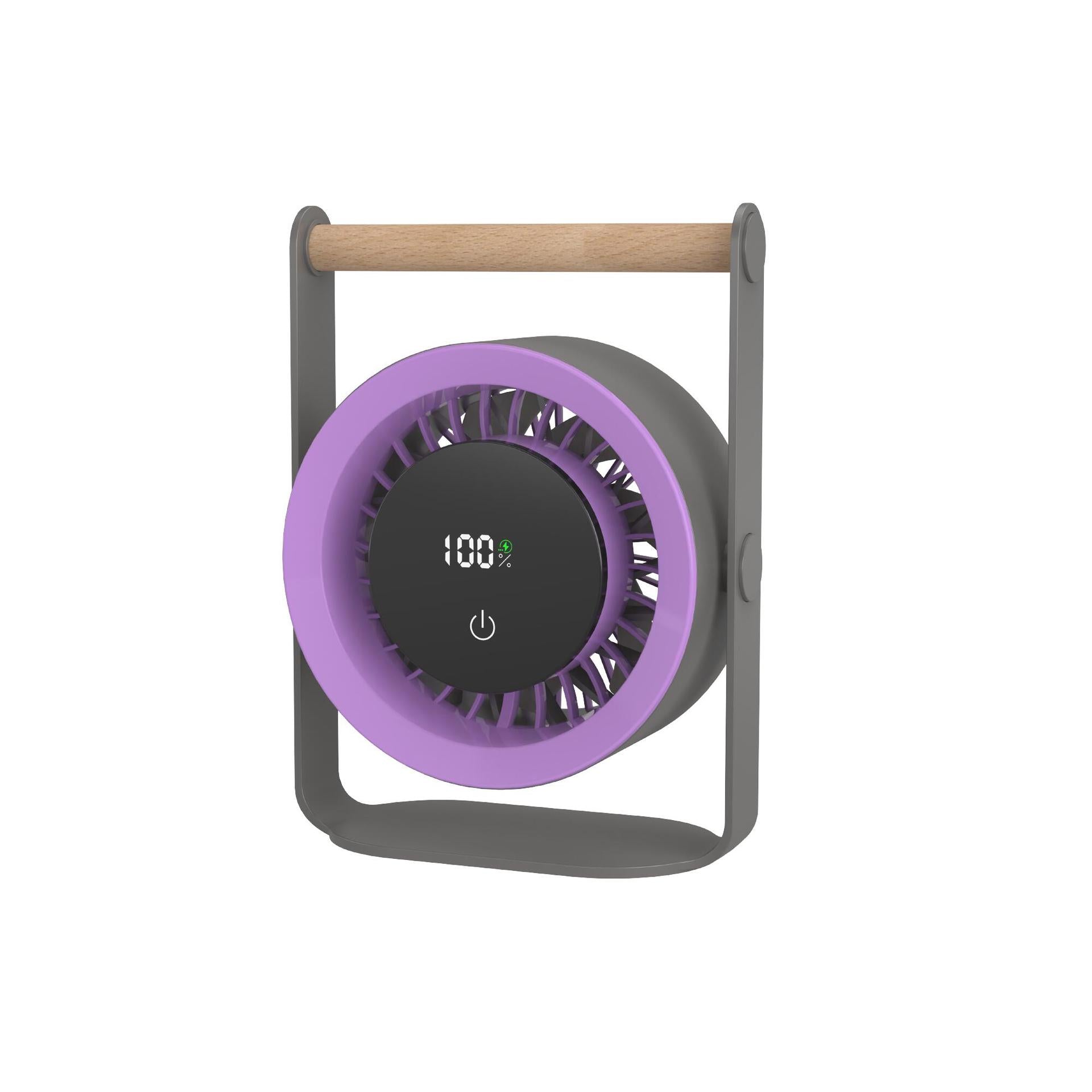 Portable Digital Fan with LED Display Quiet Operation Variable Speeds Lightweight Compact Design