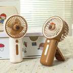 Rechargeable USB Handheld Fan Portable Quiet Bear Design with Stand
