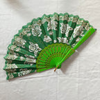 Ladies Decorative Handcrafted Fan with Intricate Patterns and Vibrant Colors