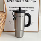 Women’s Stainless Steel Insulated Thermo Cup With Leak-Proof Lid and Straw, Matte Finish