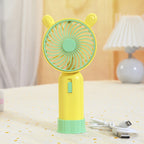 Portable Handheld Fan Lightweight Battery Operated Cute Bear Design for Women and Kids