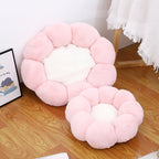 Flower-Shaped Plush Pet Bed with Non-Slip Bottom for Cats and Dogs