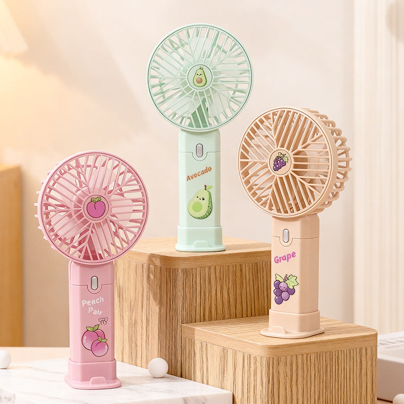 Portable USB Desk Fan With Built-In Battery Rechargeable Quiet Small Adjustable Blades
