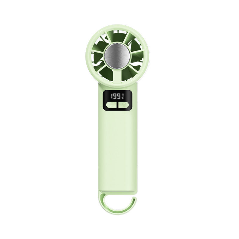 Portable Fan Digital Display Rechargeable Battery Lightweight Compact