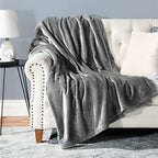 Cozy Plush Reversible Blanket Soft Warm Throw for Sofa Bedroom Indoor Outdoor Use