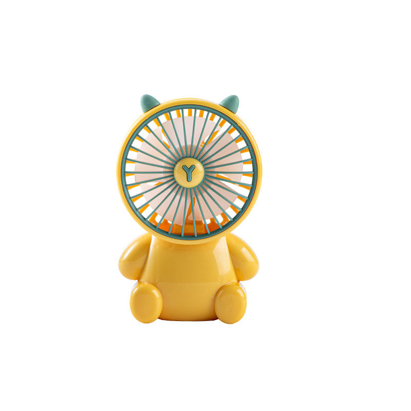 Mini Desk Fan USB Powered Cute Animal Design Portable Quiet Cooling Fan