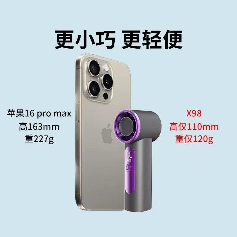 Women's Portable Micro Fan with Digital Control Lightweight Ergonomic Design