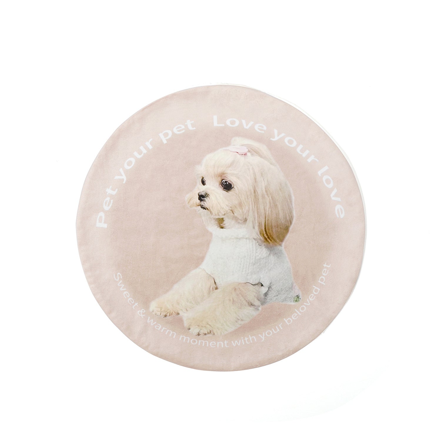 Comfortable Pet Bed Harrow Hypoallergenic Polyester Non-Slip Round Design Machine Washable for Dogs and Cats