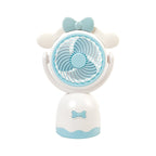 Portable Mini Handheld Fan with Playful Cat Design Lightweight Rechargeable Personal Cooling Fan