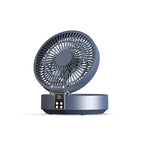 Adjustable Smart Desk Fan with Temperature Display Multi-Speed Quiet Operation Compact Design