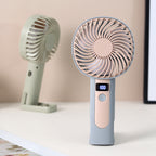 Portable Battery Operated Fan with Variable Speed Control and LED Display