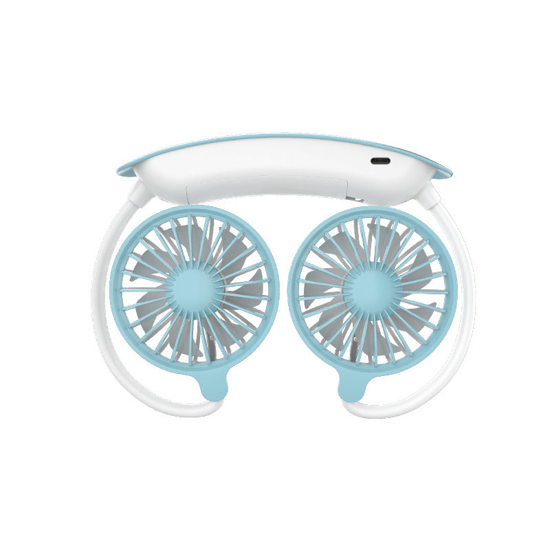Portable Hands-Free Neck Fan Rechargeable Lightweight Adjustable Speed Personal Cooling