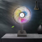 Compact Portable USB Desk Fan with Adjustable Speeds and 360-Degree Rotation