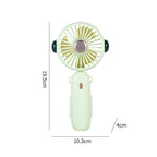 Cute Character Portable Handheld Fan Adjustable Speed Rechargeable Battery Lightweight Quiet Operation