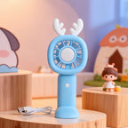 Portable Mini Fan USB Powered Cute Bunny Design Lightweight Personal Cooling Fan