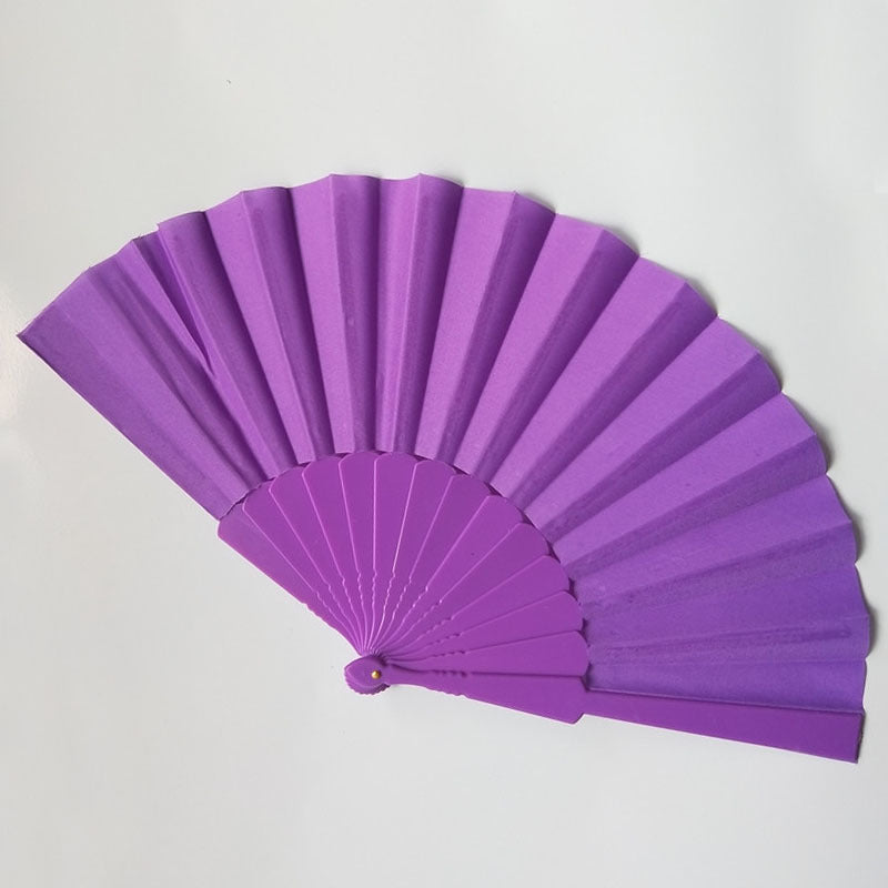 Ladies Hand Fan High-Quality Paper and Natural Wood Elegant Foldable Handheld Fan