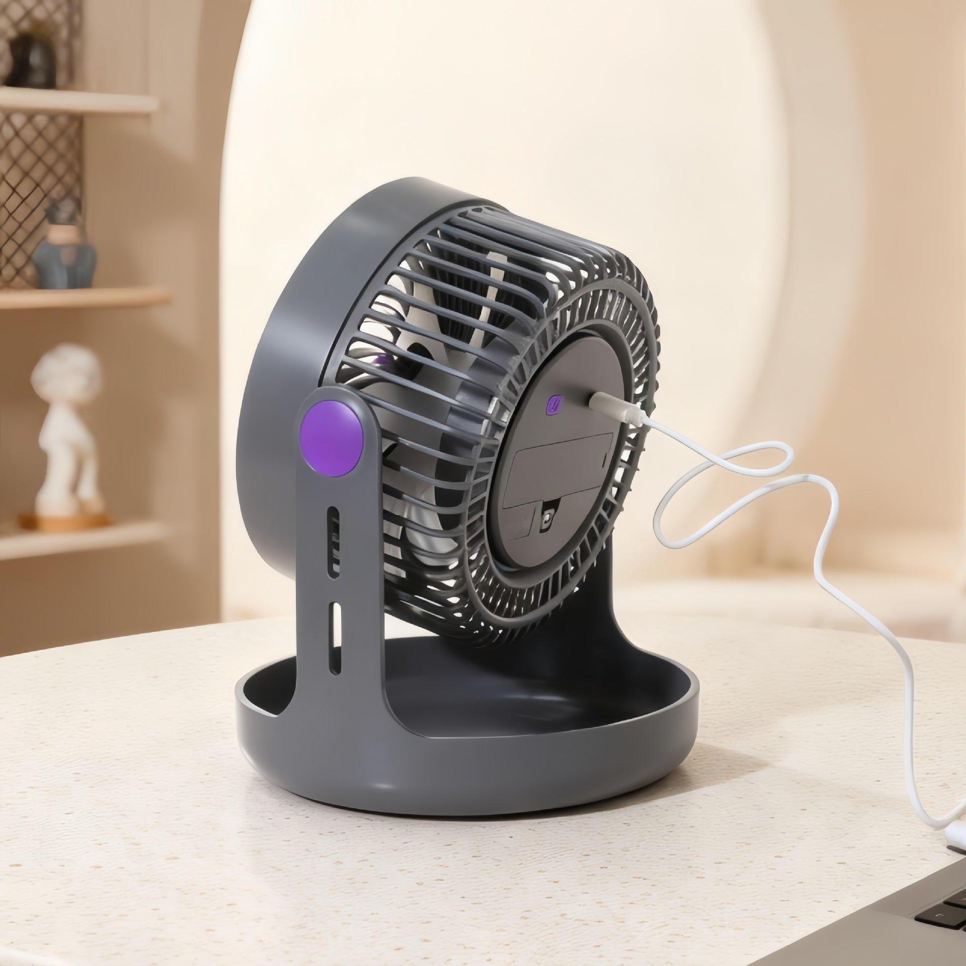 Portable USB Desk Fan with Adjustable Head Compact Lightweight Personal Cooling