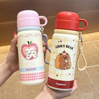 Insulated Drinking Cup for Women Leak-Proof Flip Lid BPA-Free with Cheerful Rabbit Design