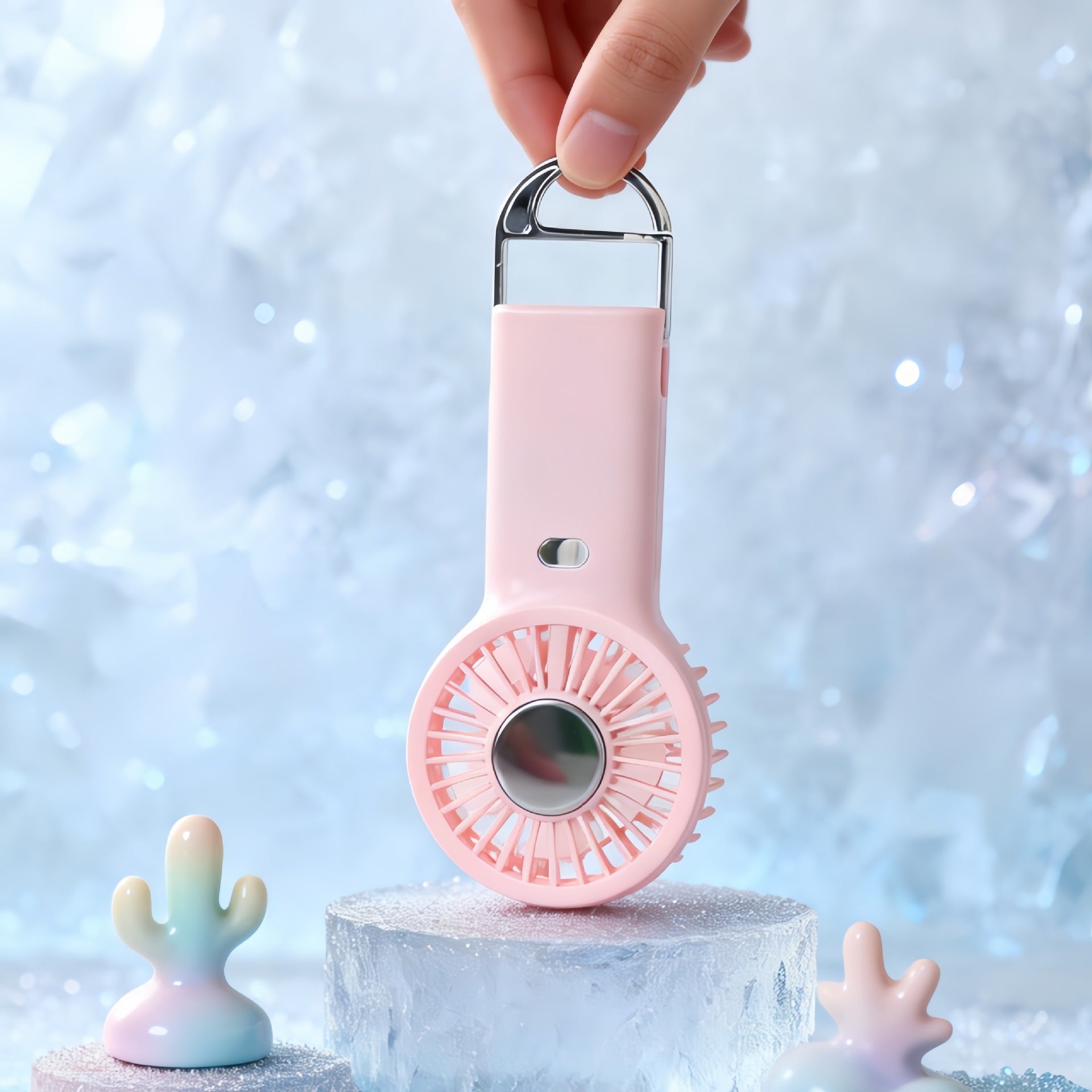 Portable USB Fan Compact Lightweight Rechargeable with Multiple Speeds and Low Noise