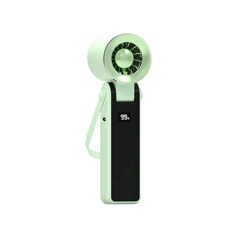 Portable Rechargeable Handheld Cooling Fan Lightweight Compact with LED Battery Display and Multiple Speed Settings