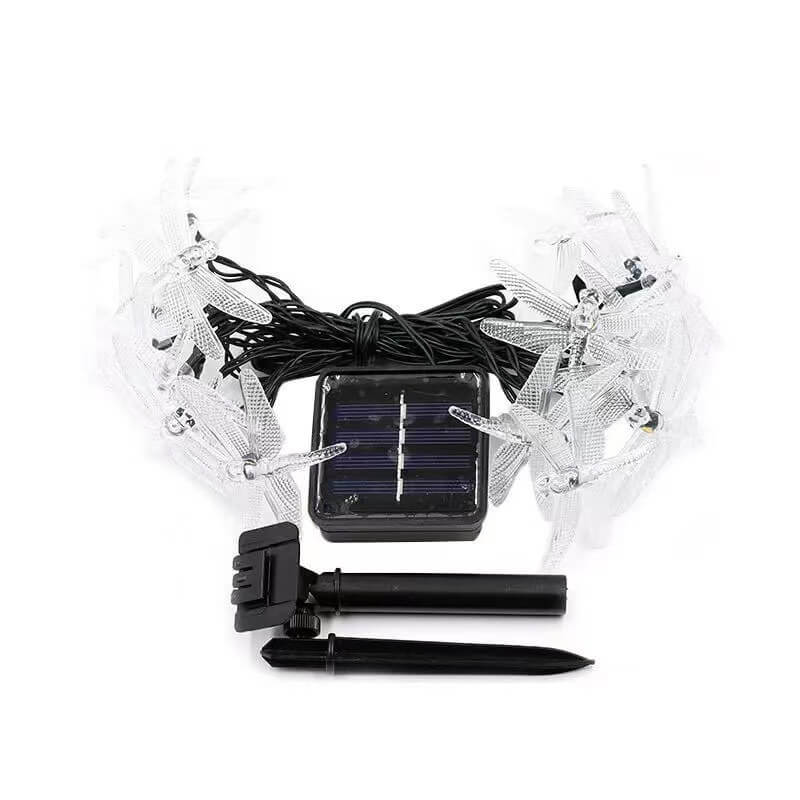 Outdoor Solar Dragonfly String Lights Waterproof Colorful LED Festival Party Decoration