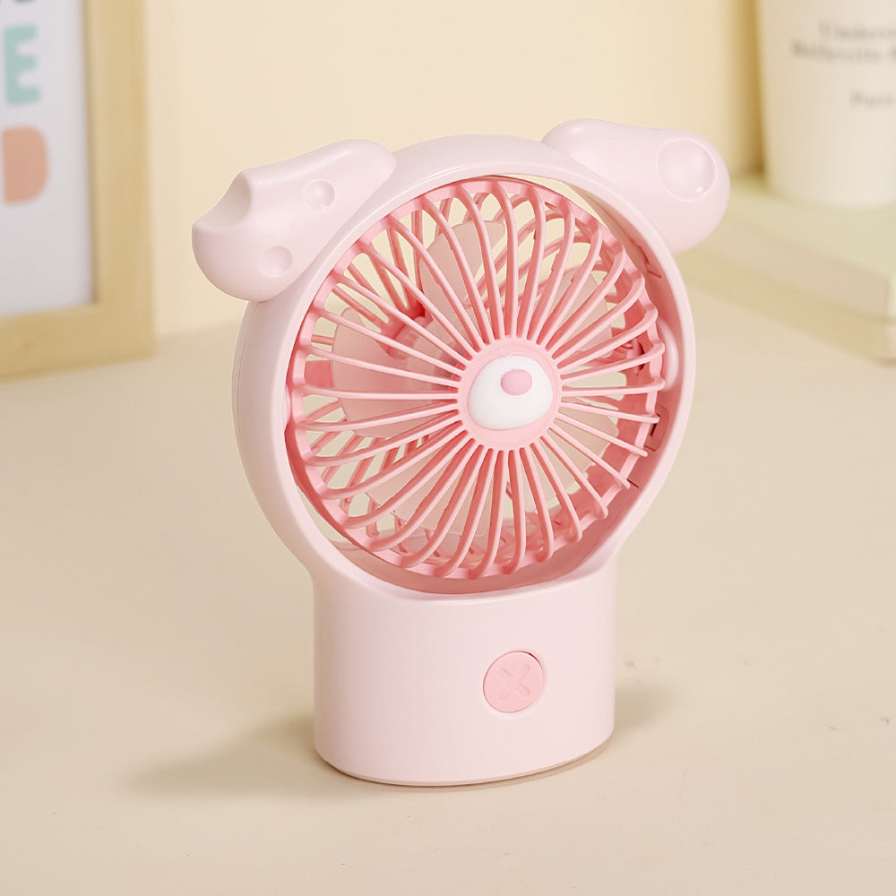 Portable Rechargeable Handheld Fan Bear-Shaped Compact Quiet USB Charging
