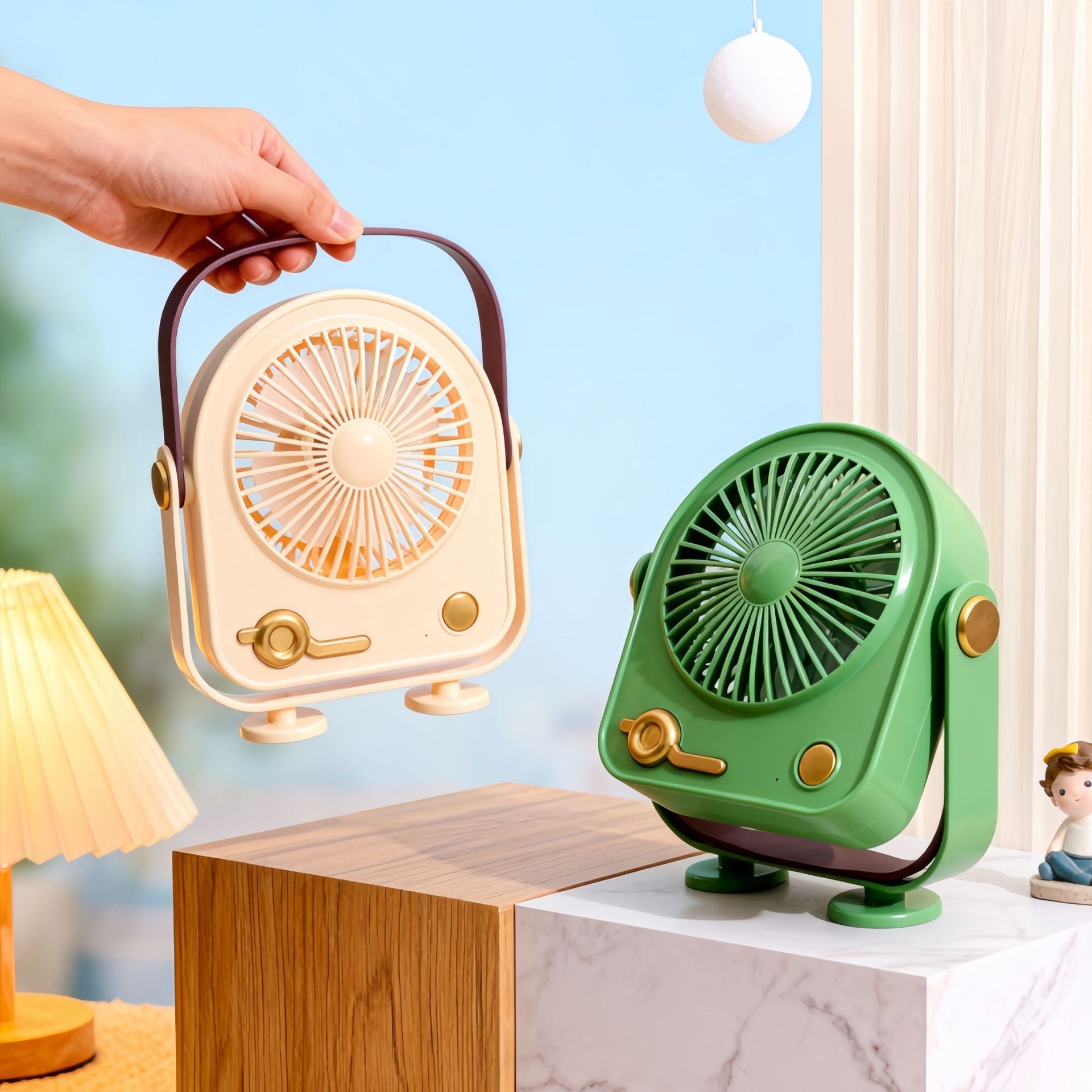 Portable USB Desk Fan With Ergonomic Design Quiet Operation Compact Table Fan
