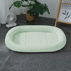 Unisex Pet Bed with Soft Padding Breathable Fabric Non-Slip Bottom Machine Washable Cover