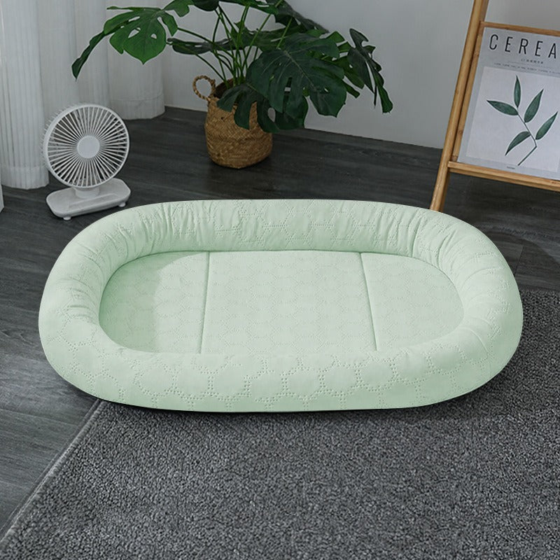 Unisex Pet Bed with Soft Padding Breathable Fabric Non-Slip Bottom Machine Washable Cover