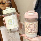 Reusable Water Bottle for Women BPA-Free Plastic Leakproof Flip Lid Eco-Friendly Design