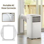 Universal Window Fan Adapter Panel with Circular Exhaust Collar Quick Release Flange for Portable Air Conditioners