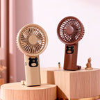 Women Portable Handheld Fan USB Rechargeable Mini Fan with Playful Bear Design Quiet Operation