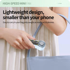 Portable Mini Cooling Fan With 199 Speeds and LED Display Compact Handheld Cooler