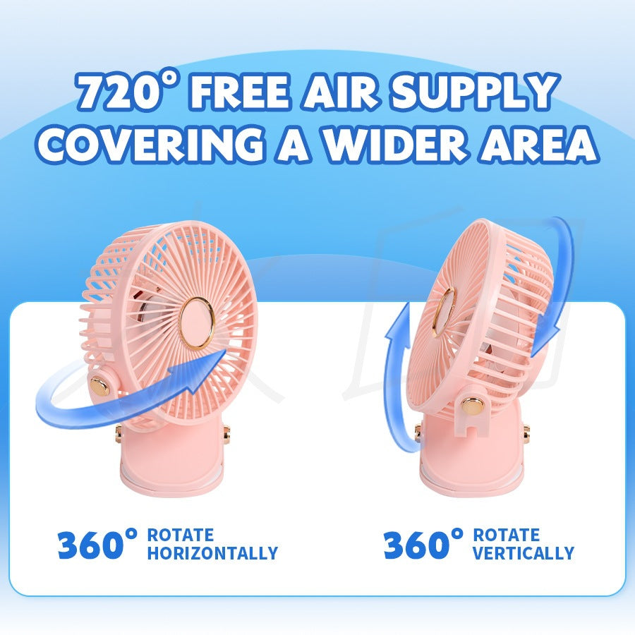 Portable Table Fan with Oscillation and Variable Speed Control Compact Lightweight Design