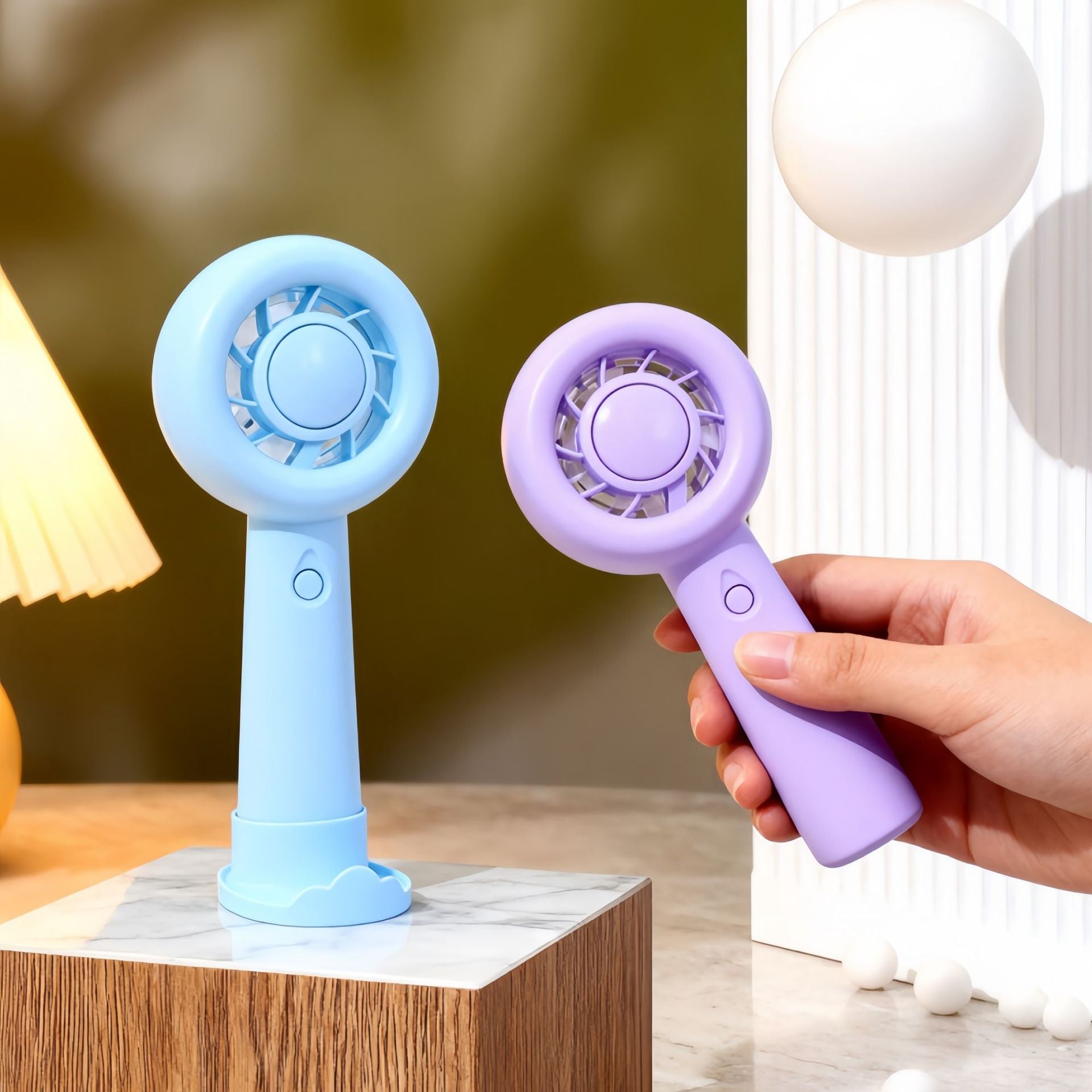 Portable Handheld Fan for Women USB Rechargeable with Gentle Airflow and 3 Speed Settings Compact and Lightweight