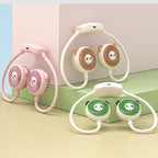 Rechargeable USB Neck Fan Portable Hands-Free Flexible Animal Design