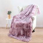 Brehn Ladies Snuggle Blanket Soft Hypoallergenic Fleece Cozy Throw for Living Room Bedroom