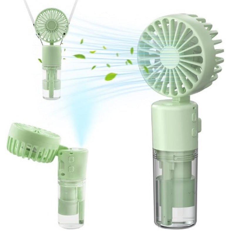 Portable Mini Fan with Misting Function USB Rechargeable Handheld Fan