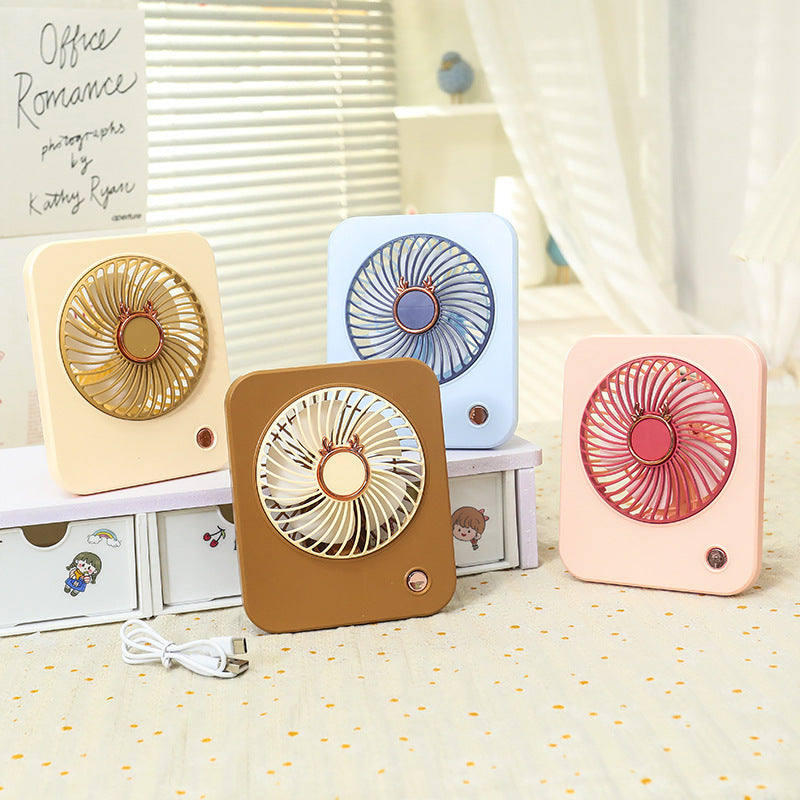 Portable Handheld Fan Monkey Design USB Rechargeable Lightweight Personal Cooling Fan